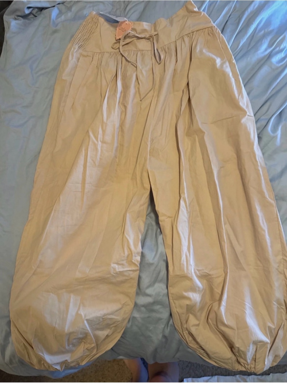 Light Beige Drawstring Women’s Harem Pants